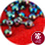 Festive Red Chroma Sand used to display costume jewellery